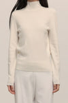 SWAYING/KNIT hollow back turtleneck pullover SW23AW1T19 white